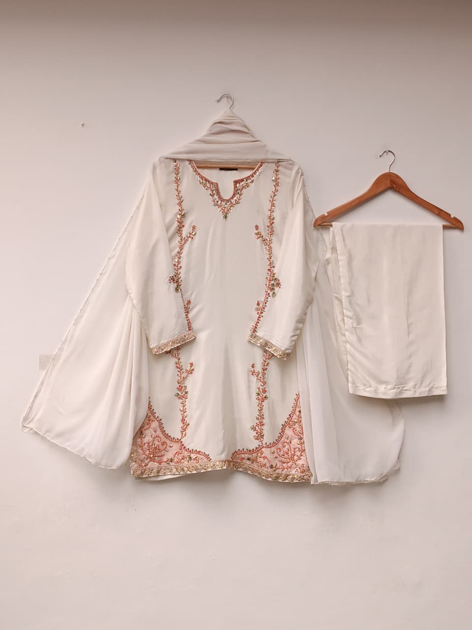3Pc, Shirt Trouser Chiffon dupatta