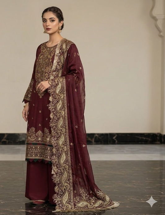 New Beautiful China Pati Silk Beautiful Embroidered